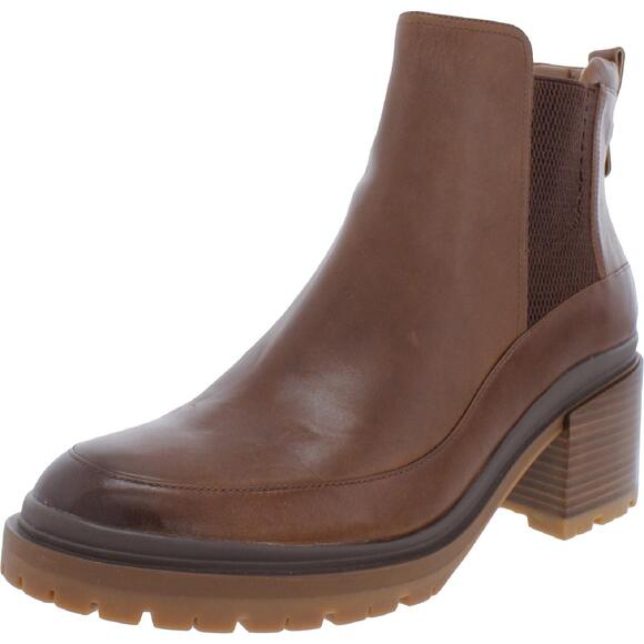 27 EDIT. Womens Torrie Stretch Leather Chelsea Boots Chestnut  8.5m new - Picture 1 of 3